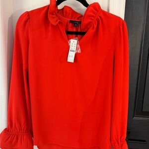 J. Crew Women's Bright Orange Blouse